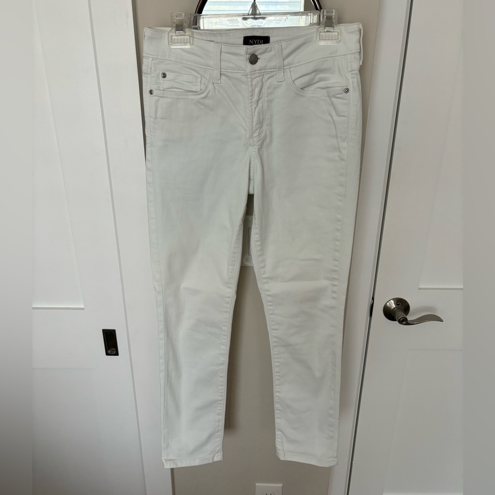 NYDJ Alina convertible lift tuck white jeans. Size 2.